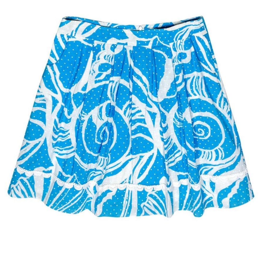 LILLY PULITZER Seaspray Blue King Conch Skirt